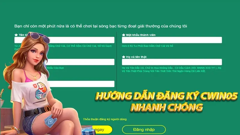 Các bước thực hiện đăng ký Cwin05 dễ dàng